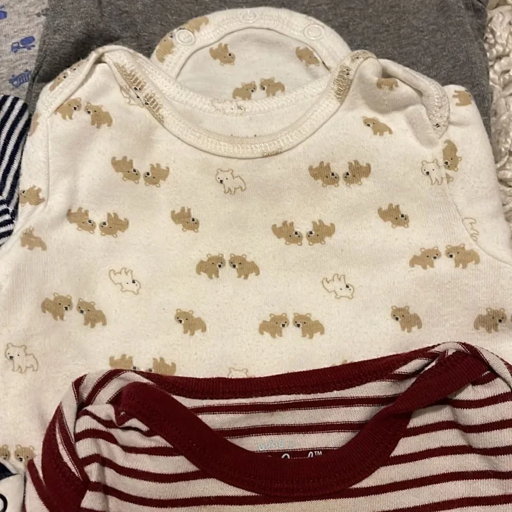 Bundle of ten Long Sleeve Onesies 6-12 months